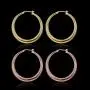 Hoop Earrings, 18K Gold Plated Rounded Hoops Earrings for Women Jewelry 1.4'' Hoop Earrings, 18K Gold Plated Rounded Hoops Earrings for Women Jewelry 1.4''