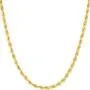 LIFETIME JEWELRY 3mm Diamond Cut Rope Chain Necklace 24k Real Gold Plated