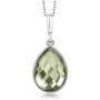 Gem Stone King 925 Sterling Silver Green Prasiolite Pendant Earrings Set 19.50 Cttw Pear Shape 16X12MM with 18 Inch Silver Chain