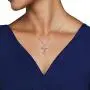 Jewelili 10kt Gold 1/5cttw Natural White Diamond Cross Pendant Necklace, 18'' Rope Chain Jewelili 10kt Gold 1/5cttw Natural White Diamond Cross Pendant Necklace, 18'' Rope Chain