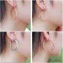 9 Pairs Chunky Gold Hoop Earrings for Women Fashion Pack-14k Gold Hoop Earrings for Girls- Rose Gold Earrings for Women-Statement Earrings Aesthetic Earrings Set for Women-Silver Earrings for Women