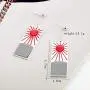 JinYu Demon Slayer Earrings Kamado Tanjirous Earrings Japanese Anime Demon Slayer Cosplay Prop Cartoon Alloy Cosplay Accessory Prop