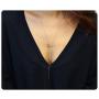 S.J JEWELRY Womens Handmade CZ Simple Delicate 14K Gold Plated/Rose Gold Plated/Silver Plated Lariat Simple Baton Adjustable Y Necklace