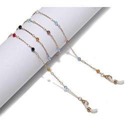 COLORFUL BLING Evil Eye Beads Face Mask Lanyards for Women Holder Chain Strap Anti-Lost Mask Leash Chain Detachable Necklace Relieve Ear Pressure Eyeglass Chain Jewelry