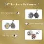 Tree of Life Locket Necklace for Women,925 Sterling Silver Rose/Daisy/Fairy Locket Necklace That Holds Pictures Pendant Family Jewelry