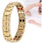 Magnetic Bracelet,Men Fashion Healthy Magnetic Therapy Bracelet,for Pain Relief,Arthritis and Carpal Tunnel Relief(Gold)