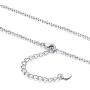 Personalized Gift for Mom, Daugther Grandmother-Sterling Silver Infinity 2-3 Interlocking Circles Pendant Necklace,16 Inch Choker Chain for Women Girls