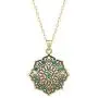 Disney Aladdin Yellow Gold Plated Crystal Lotus Flower Pendant Necklace, 18” Chain Disney Aladdin Yellow Gold Plated Crystal Lotus Flower Pendant Necklace, 18” Chain