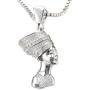 VANAXIN Nefertiti Egyptian Queen Pendant Necklaces for Women Men Punk Jewelry Women Men Gold Necklaces 24 inch Chain