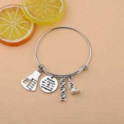 AKTAP Science Teacher Gift Believe in Yourself and You Will Be Unstoppable Biology Chemistry Bracelet Science Graduation Gift Chemist Jewelry