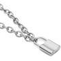 Nanafast Chain Lock Necklace Stainless Steel Statement Long Padlock Pendant Necklace for Women Girls Silver 18-32 Inches