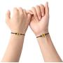 Holylove Pinky Promise Distance Heart Bracelets 4 Pcs & Wish Card for Women Teen Girls Couples Family Best Friends Friendship BFF Bestie Daughters Sisters Her Gifts