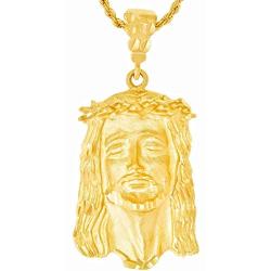 Lifetime Jewelry Face of Christ Pendant Necklace for Women & Men 24k Gold Plated