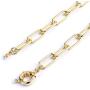 Paperclip Necklace,14K Gold Plated Oval Dainty Choker Chain Link Necklace for Women Girls