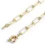 Paperclip Necklace,14K Gold Plated Oval Dainty Choker Chain Link Necklace for Women Girls