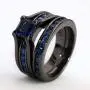 wedding ring set Two Rings His Hers Couples Rings Womens Black Gold Plated Blue Sapphire CZ Wedding Engagement Ring Bridal Sets & Mens Titanium Wedding Band wedding ring set Two Rings His Hers Couples Rings Womens Black Gold Plated Blue Sapphire CZ Wedding Engagement Ring Bridal Sets & Mens Titanium Wedding Band
