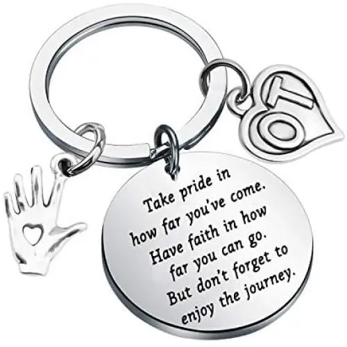 Occupational Therapist Gifts Keychain OT Graduation Gift Occupational Therapy Jewelry Therapists Inspiration Gifts Take Pride in How Far You Have Come Occupational Therapist Gifts Keychain OT Graduation Gift Occupational Therapy Jewelry Therapists Inspiration Gifts Take Pride in How Far You Have Come