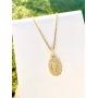 Shop-iGold Virgin Mary Men Women 925 Italy Gold Finish Iced Silver Charm Ice Out Pendant Stainless Steel Real 3 mm Rope Chain, Mans Jewelry, Iced Pendant, Rope Necklace 16''- 24''