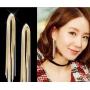 FUTIMELY Long Tassel Dangle Drop Earrings for Woman Teen Girls,Silver/Black/Gold Punk Sleek Metal Chain Earrings Wedding Bridesmaid Jewelry
