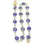 GM Jewelry 18K Womens Gold Plated Blue Evil Eye Bracelet Clasp 10 Inch GM Jewelry 18K Womens Gold Plated Blue Evil Eye Bracelet Clasp 10 Inch