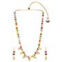 Efulgenz Boho Indian Bollywood Antique Leaf Tassel Faux Pearl Beaded Strand Statement Necklace Earrings Jewelry Set