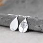 925 Sterling Silver Dandelion Drop Earrings for Women Teen Girls Water Drop Silver Flower Mountain Tree Dangle Earrings Jewelry Gifts for Mom Lover