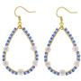 PLTGOOD Daisy Drop Dangle Earrings for Women Girls - Handmade Bohemian Miyuki Delica Beads Tear Statement Earrings Vintage Fashion Jewelry