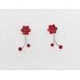 Faship Gorgeous Rhinestone Crystal Floral Necklace Earrings Set