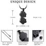 Stainless Steel Double Paw Print Urn Pendant Memorial Ash Keepsake Cremation Jewelry
