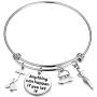 AKTAP Mary Poppins Bracelet Anything Can Happen If You Let It Inspired Jewelry Expandable Bangle Gifts Disney Charm Bracelet for Her