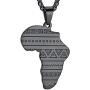GOLDCHIC JEWELRY African Map Necklace, Tribal/Egyptian Eye of Horus/I Love Africa/Elephant Africa Map Hiphop Necklace Unisex with 22”+2”Adjustable Chain -Customizable Service Gold/Black/Silver Color