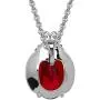Crystaluxe Ladybug Pendant Necklace with Swarovski Crystals in Sterling Silver Crystaluxe Ladybug Pendant Necklace with Swarovski Crystals in Sterling Silver