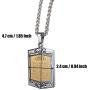 ZKDC Muslim Allah AYATUL KURSI 60 cm chain stainless steel necklace islam quran Jewelry