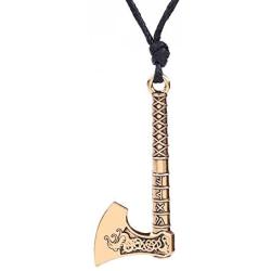 Skyrim Viking Dragon Celtic Knot Amulet Runes Perun Axes Pendant Necklace