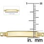 KoolJewelry 14k Yellow Gold High Polish Figaro Baby ID Bracelet (5.5 inches long)