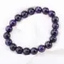 Natural Stone Bracelet, 10mm Amethyst Gemstone Beads Healing Crystal Reiki Chakra Balancing Stretch Bracelets 7'', Stress Relief, Bring Luck and Prosperity Women Men Girls Gifts