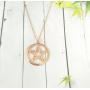 MANZHEN Gold Silver Supernatural Star Pentagram Pentacle Pendant Necklace Wicca Pagan Jewelry