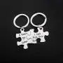 Zuo Bao 1,5,10,20 Years Later I Still Pick You Key Ring Stainless Steel Jigsaw Puzzle Piece Matching Pendant Keychain Set Couple Jewelry