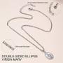 GoldChic Jewelry Miraculous Medal Oval Pendant Necklace- Available in 3 Color Gold/Black/Silver for Men Women(adjusts to 18 or 22 inch)--with Gift Box