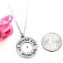 Uloveido All Things are Possible Mustard Seed Necklace Round Pendant Inspirational Quote Faith Jewelry Gifts for Women or Men Y968