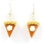 Best Wing Jewelry Halloween Thanksgiving Fall Season ''Pumpkin Pie'' Polymer Clay Earrings (Braided Crust Edge)
