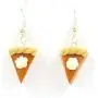 Best Wing Jewelry Halloween Thanksgiving Fall Season ''Pumpkin Pie'' Polymer Clay Earrings (Braided Crust Edge)