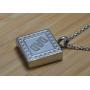 Heartfelt Dad Square Cremation Jewelry Necklace Urn Memorial Keepsake Pendant for Ashes with Funnel Fill Kit