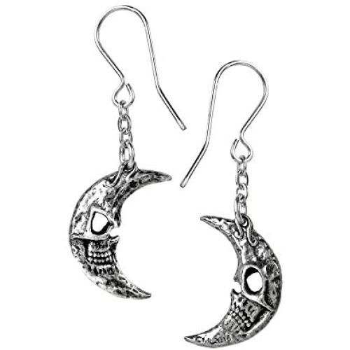 Alchemy of England Fashion Jewelry Mera Luna Crescens - Tragicom Moon Earrings
