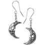 Alchemy of England Fashion Jewelry Mera Luna Crescens - Tragicom Moon Earrings
