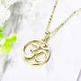 JO WISDOM Women OM Necklace,925 Sterling Silver Indian Yoga Aum Om Ohm Necklace
