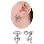 925 Silver Cute Pig/Panda Bear/Dog/Cat Earrings Stud Solid Sterling Jewelry'' Kiss me Hug Me'' 3D Kitten Earring