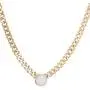 AMYJANE Charm Necklace for Mom Dad - 14k Gold Plated Sturdy Stainless Steel Hip-Hop Cool Style Pendant Necklace Fashion Jewelry Gifts for Women Men Teen Girls Boys