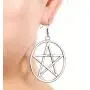 2Pcs Pentacle Pentagram Star Necklace Earrings Set for Women Simple Hollow Star Jewerly 2Pcs Pentacle Pentagram Star Necklace Earrings Set for Women Simple Hollow Star Jewerly