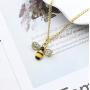 YINLIN Danity Honey Bumble Bee Dangle Drop Earring Animal Rhinestone Crystal Bee Jewelry